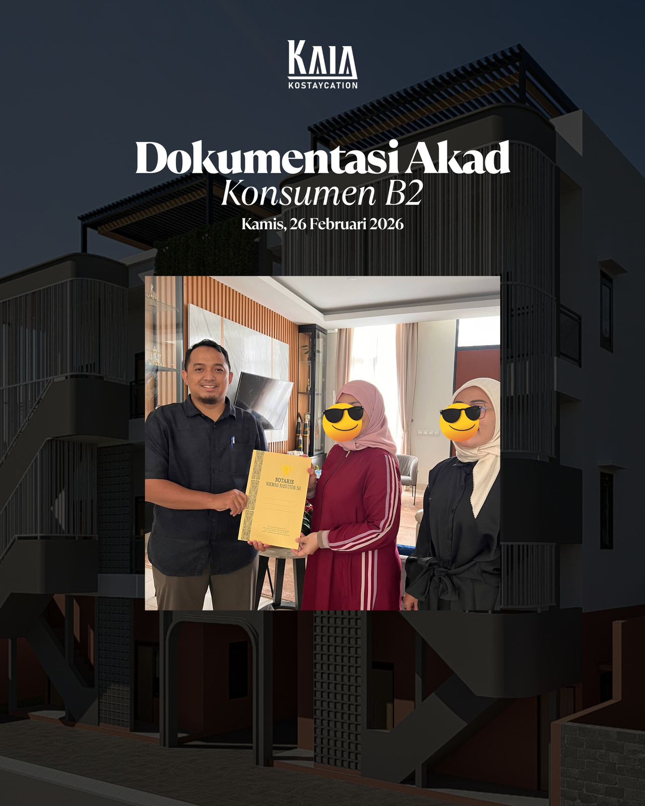 Dokumentasi akad konsumen KAIA Kostaycation B2