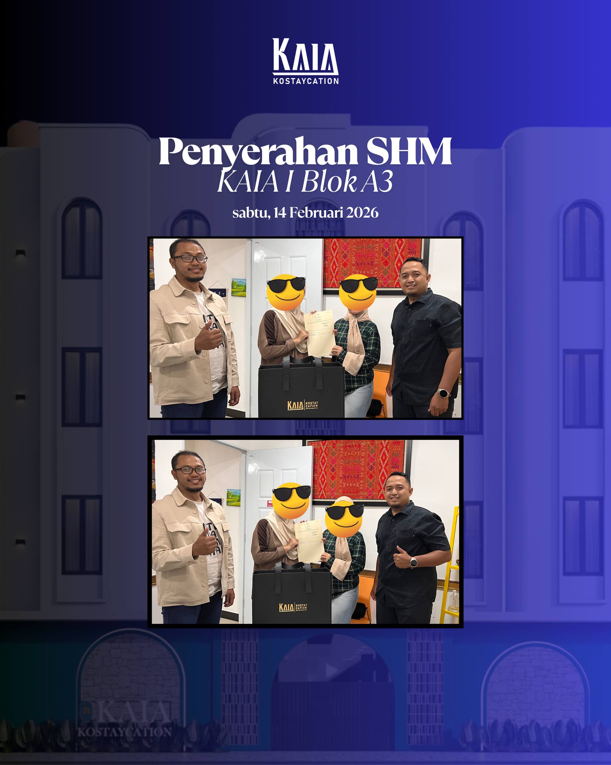 Penyerahan SHM KAIA Kostaycation blok A3