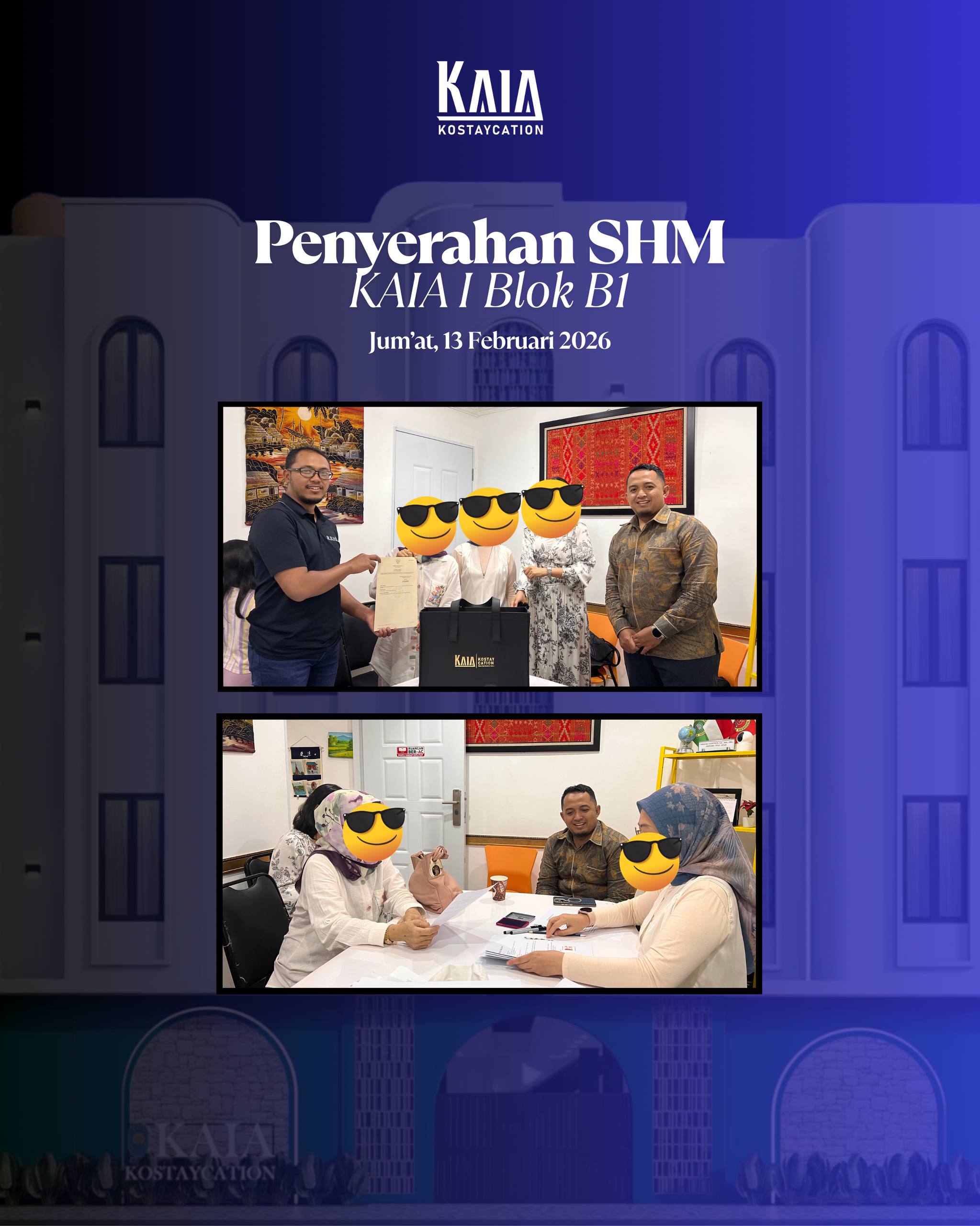 Penyerahan SHM KAIA Kostaycation blok B1
